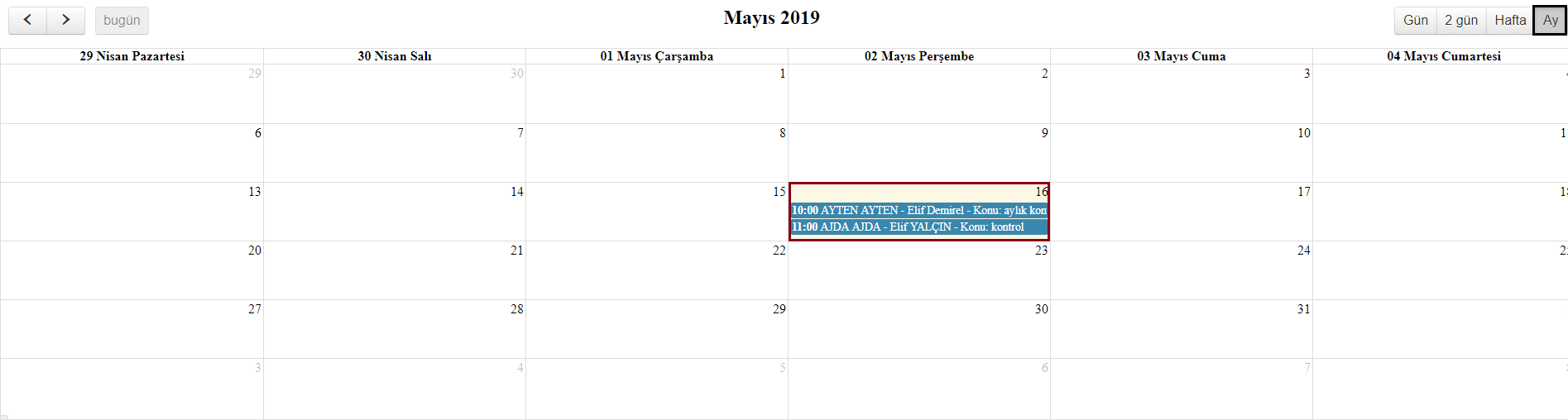 Randevu Planı Nasıl Görüntülenir?